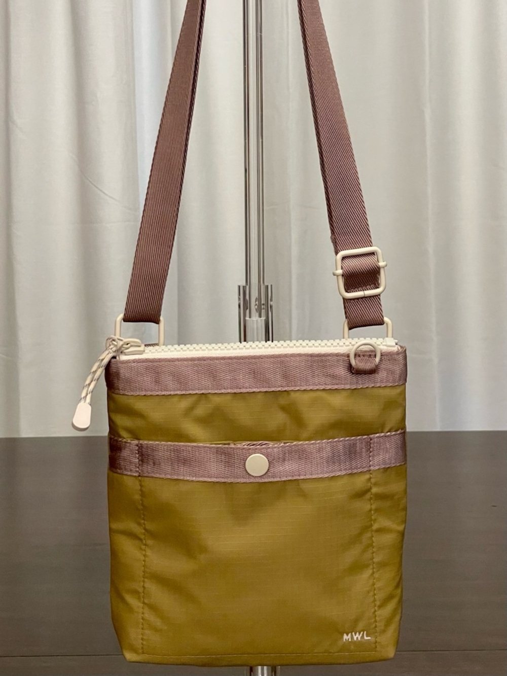 Madewell “Ripstop” Green and Lavender Crossbody Bag